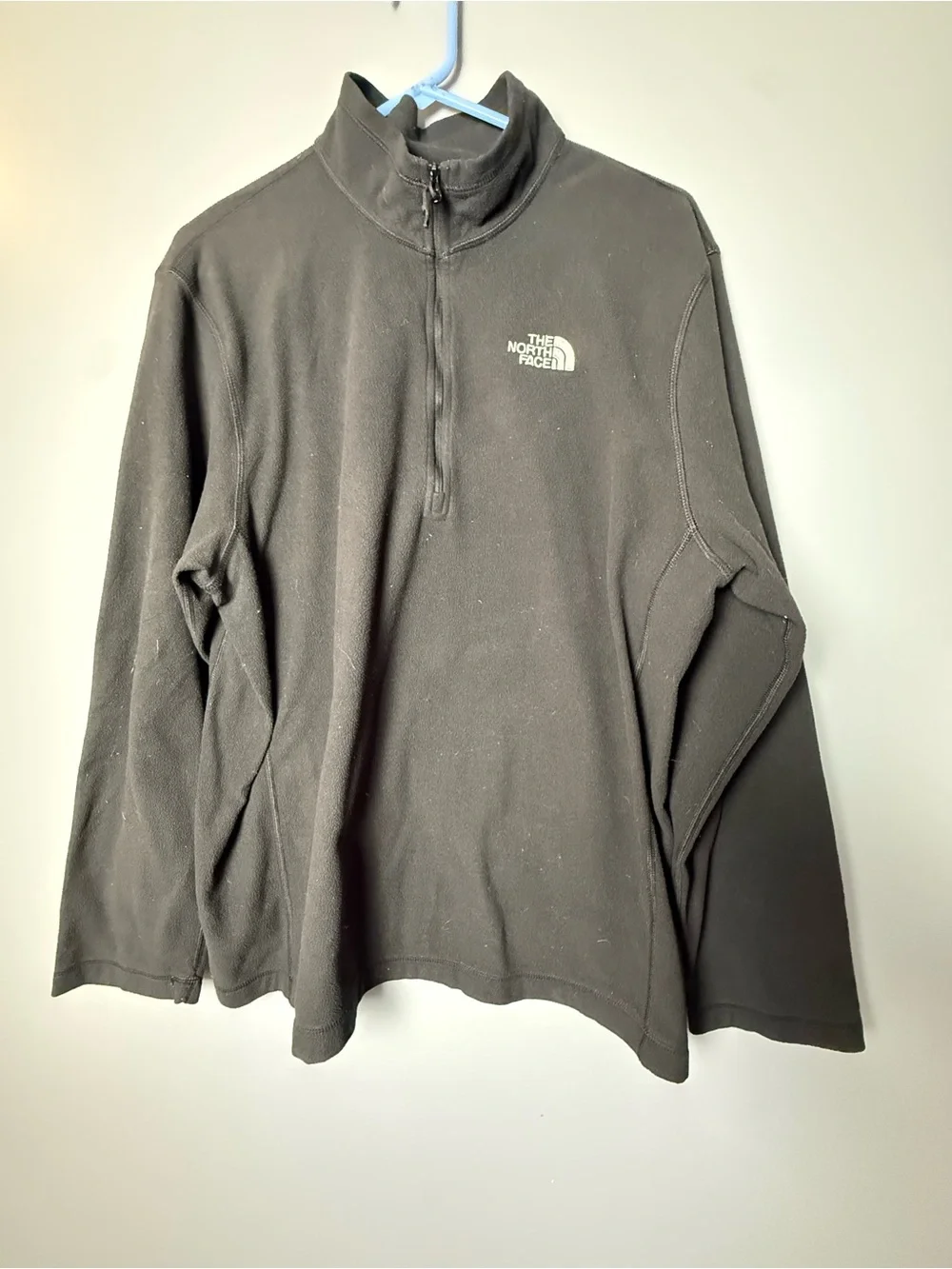 The North Face Men’s Black Lightweight 1/4 Zip Polar Fleece Jacket Sz XL